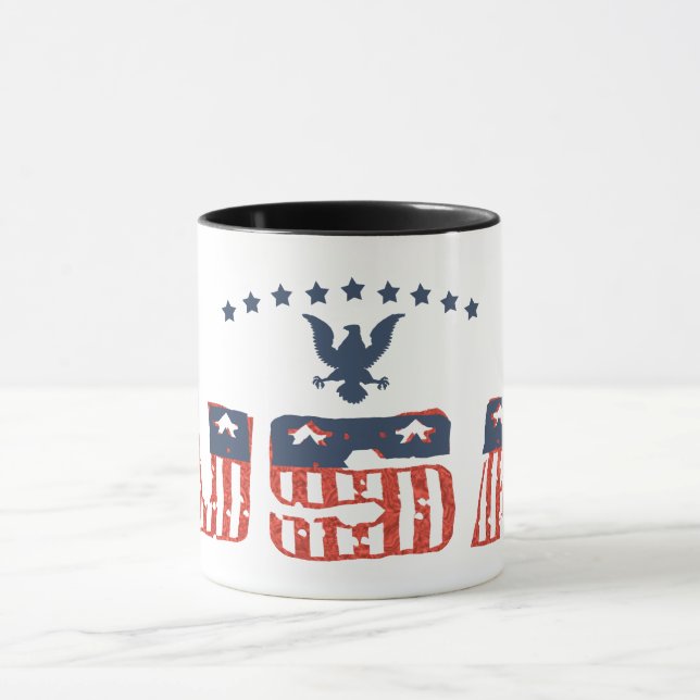 American Eagle Patriotic Grunge Version Mug (Centre)