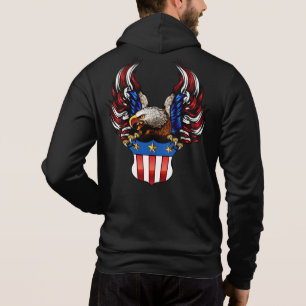 American Eagle, Rot Weiß & Blau, Patriot, Kapuzenp Hoodie