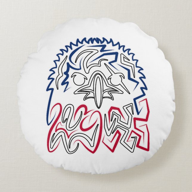 American Eagle Rundes Kissen (Vorderseite)