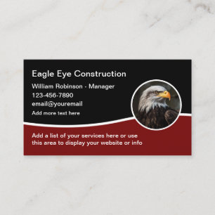 American Eagle Thème de construction Cartes de vis