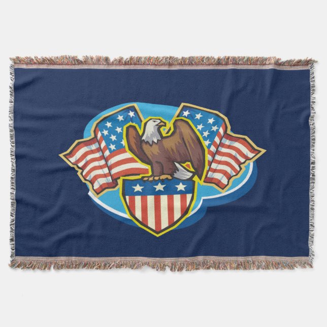 American Eagle Throw Blanket Decke (Vorderseite)