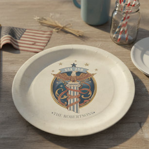 American Eagle USA 250 Art Nouveau Motiv ID1304 Pappteller