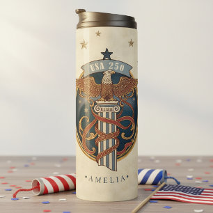 American Eagle USA 250 Art Nouveau Motiv ID1304 Thermosbecher