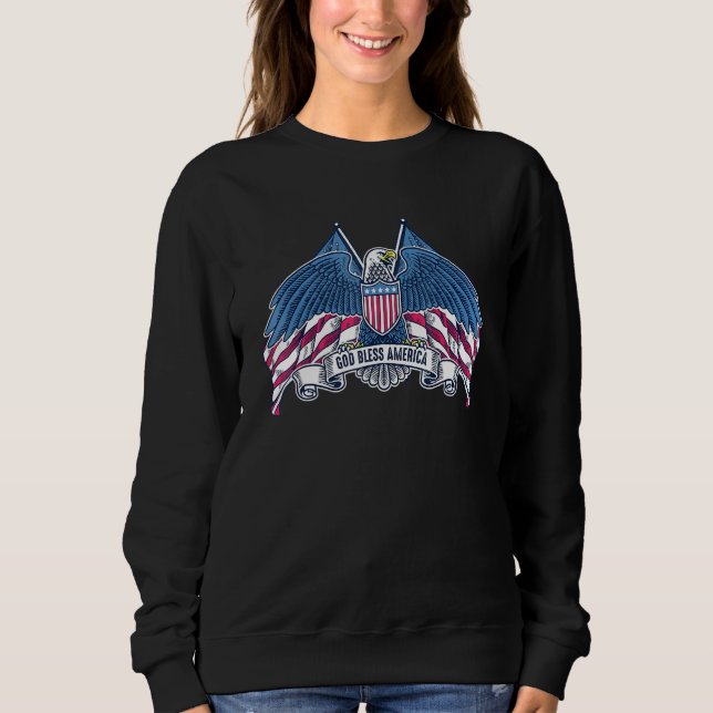 American Eagle Usa 4. Juli Patriotic Red White Bl Sweatshirt (Vorderseite)