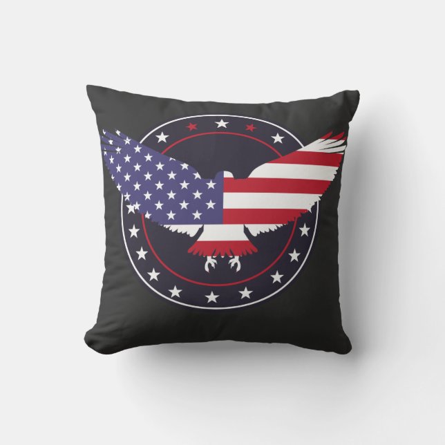 American Eagle USA Flag Kissen (Vorderseite)
