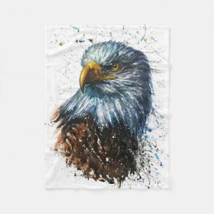 American Eagle Watercolor Fleecedecke