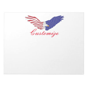 American Eagles Thunder_Cove Patriotic 4. Juli Notizblock