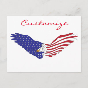 American Eagles Thunder_Cove Patriotic 4. Juli Postkarte