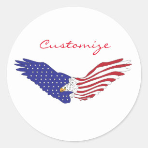 American Eagles Thunder_Cove Patriotic 4. Juli Runder Aufkleber