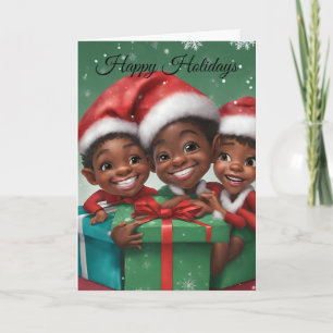 American Elf Holiday Card Karte