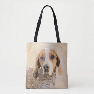 American English Coonhound Gemälde - Hundekunst Tasche