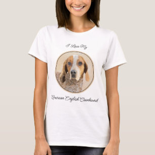 American English Coonhound Malerei - Hundekunst T-Shirt