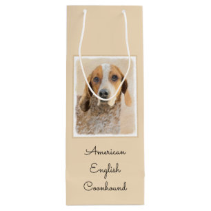 American English Coonhound Painting - Dog Art Geschenktüte Für Weinflaschen
