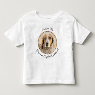 American English Coonhound Painting - Dog Art Kleinkind T-shirt