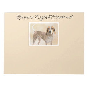 American English Coonhound Painting - Dog Art Notizblock