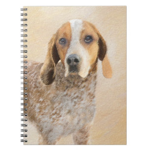 American English Coonhound Painting - Dog Art Notizblock