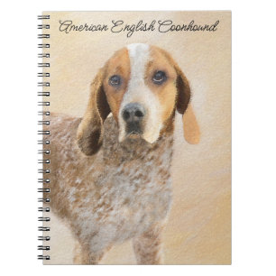 American English Coonhound Painting - Dog Art Notizblock
