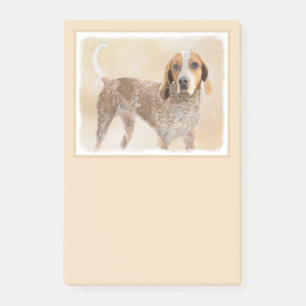 American English Coonhound Painting - Dog Art Post-it Klebezettel