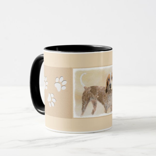 American English Coonhound Painting - Dog Art Tasse (Vorderseite Links)