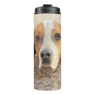 American English Coonhound Painting - Dog Art Thermosbecher