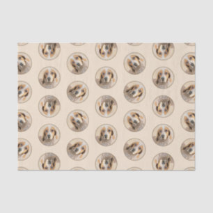 American English Coonhound Redtick Painting Dog Seidenpapier