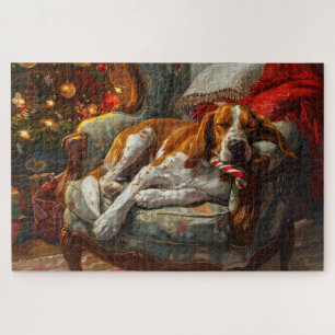American English Foxhound Dog Weihnachtsfest