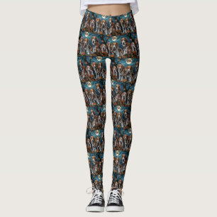 American English Foxhound Halloween Spooky Leggings