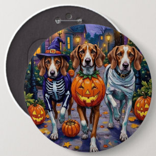 American English Foxhound in Halloween-Kostümen Button