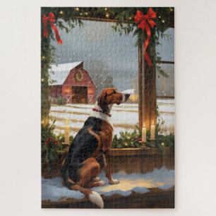 American English Foxhound Weihnachtsbeleuchtung Fe