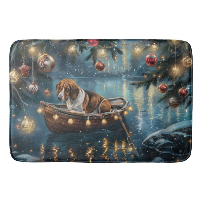 American English Foxhound Weihnachtsfest Reise Badematte (Vorderseite)