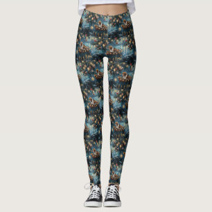 American English Foxhound Weihnachtsfest Reise Leggings