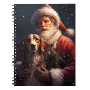 American English Foxhound Weihnachtsmann Weihnacht Notizblock