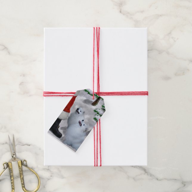 American Eskie Christmas Geschenke Geschenkanhänger (Mit Garn)