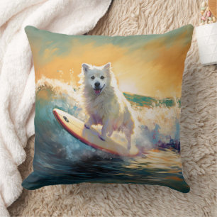 American Eskimo Beach Surfmalerei Kissen