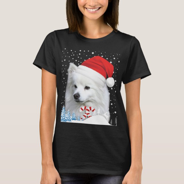 American Eskimo Chien laide Sweat de Noël Père Noë (Devant)