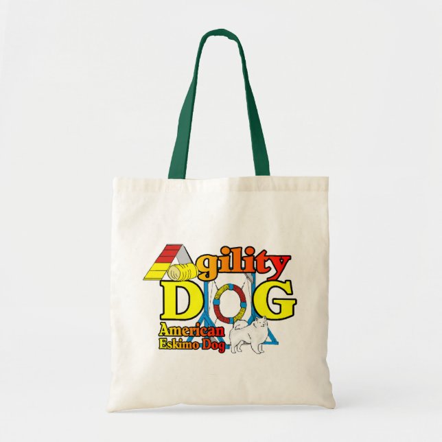 American Eskimo Dog Agility Geschenke Tragetasche (Vorne)