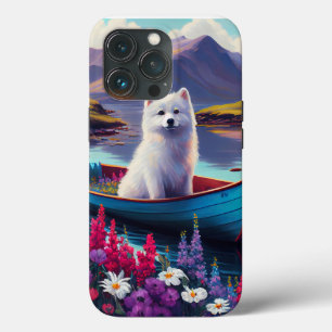 American Eskimo Dog auf dem Paddel: Ein landschaft Case-Mate iPhone Hülle