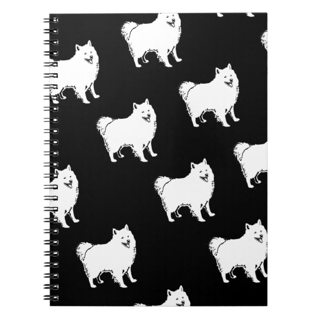 American Eskimo Dog Breed Pattern Notizblock (Vorderseite)