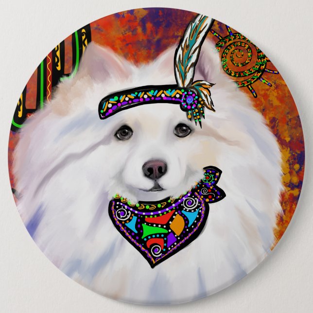 American Eskimo Dog Button (Vorderseite)