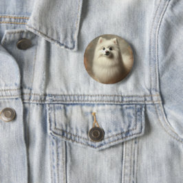 American Eskimo Dog Button