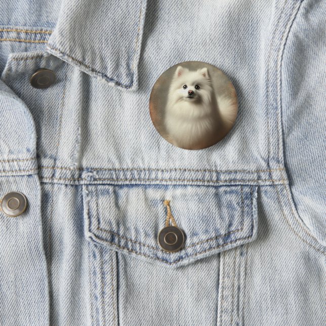 American Eskimo Dog Button (Beispiel)