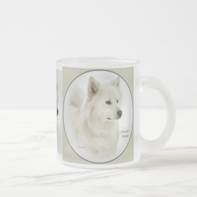 American Eskimo Dog Geschenke Mattglastasse (Rechts)