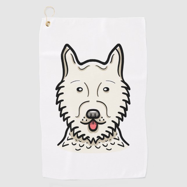 American Eskimo Dog Golfhandtuch (Vorderseite)