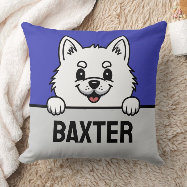 American Eskimo Dog Individuelle Name Welpe Dovers Kissen (Decke)