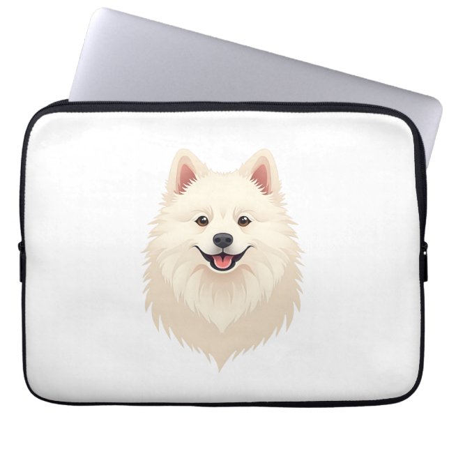 American Eskimo Dog Laptopschutzhülle (Vorderseite)