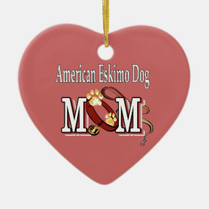 American Eskimo Dog MAMA Keramikornament