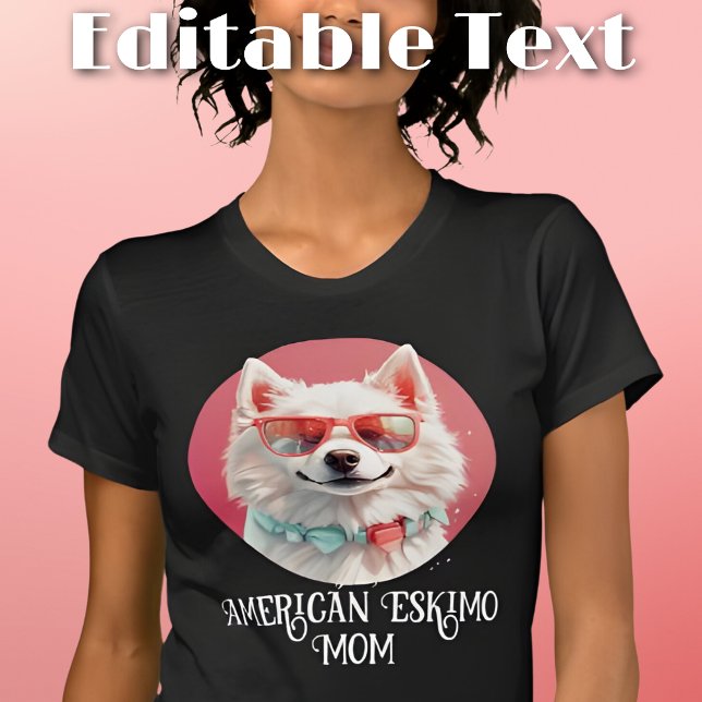 American Eskimo Dog Mama Sonnenbrille T-Shirt (Von Creator hochgeladen)