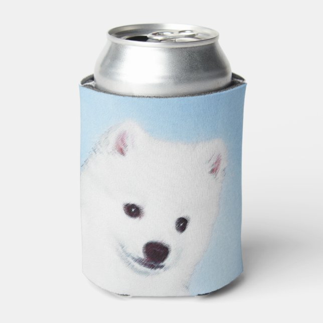 American Eskimo Dog Painting - Original Dog Art Dosenkühler (Kanne Vorderseite)