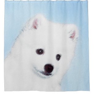 American Eskimo Dog Painting - Original Dog Art Duschvorhang