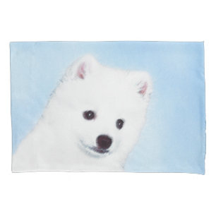 American Eskimo Dog Painting - Original Dog Art Kissenbezug